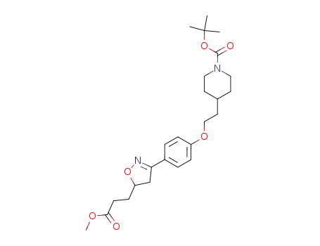 1-Piperidinecarboxylic acid,
4-[2-[4-[4,5-dihydro-5-(3-methoxy-3-oxopropyl)-3-isoxazolyl]phenoxy]eth
yl]-, 1,1-dimethylethyl ester