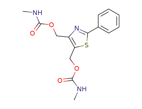 Molecular Structure of 92126-35-7 ((2-phenyl-1,3-thiazole-4,5-diyl)dimethanediyl bis(methylcarbamate))