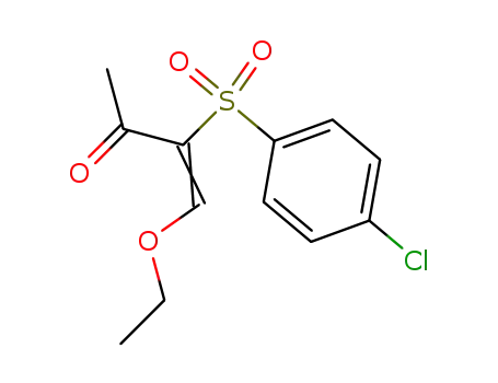 Molecular Structure of 32083-35-5 (3-((4-CHLOROPHENYL)SULFONYL)-4-ETHOXYBUT-3-EN-2-ONE)