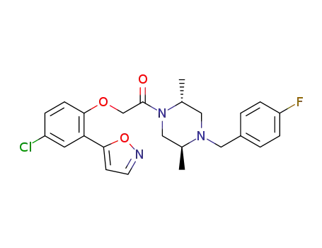 Piperazine,
1-[[4-chloro-2-(5-isoxazolyl)phenoxy]acetyl]-4-[(4-fluorophenyl)methyl]-2,
5-dimethyl-, (2R,5S)-