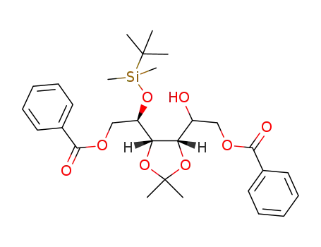 (2R,3S,4S)-1-benzoyloxy-2-tert-butyldimethylsilyloxy-5-hydroxy-3,4-O-isopropylidene-hexyl benzoate