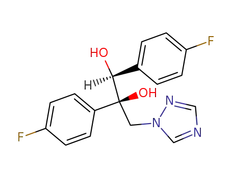 Molecular Structure of 107659-51-8 ((1S,2R)-1,2-bis(4-fluorophenyl)-3-(1H-1,2,4-triazol-1-yl)propane-1,2-diol)