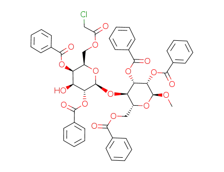 methyl 2,4-di-O-benzoyl-6-O-chloroacetyl-β-D-galactopyranosyl-(1->4)-2,3,6-tri-O-benzoyl-α-D-mannopyranoside