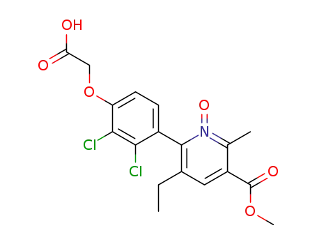 <2,3-Dichlor-4-(3-ethyl-5-methoxycarbonyl-6-methyl-pyridin-1-oxid-2-yl)phenoxy>-essigsaeure