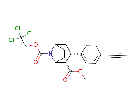 (1R,2S,3S,5S)-3-(4-Prop-1-ynyl-phenyl)-8-aza-bicyclo[3.2.1]octane-2,8-dicarboxylic acid 2-methyl ester 8-(2,2,2-trichloro-ethyl) ester