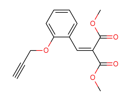 Molecular Structure of 138192-81-1 (Propanedioic acid, [[2-(2-propynyloxy)phenyl]methylene]-, dimethyl
ester)