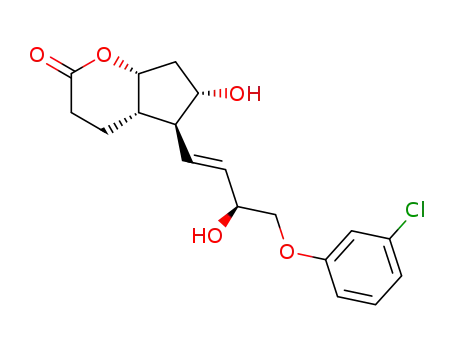 (1SR,6RS,7RS,8RS)-7-<(3SR)-4-(3-chlorophenoxy)-3-hydroxy-1(E)-butenyl>-8-hydroxy-2-oxabicyclo<4.3.0>nonan-3-one