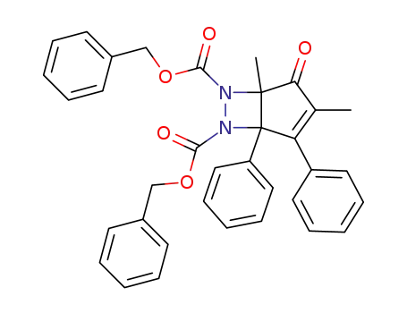 1,2-diphenyl-3,5-dimethyl-6,7-dibenzyloxycarbonyl-4-oxo-6,7-diazabicyclo<3.2.0>hept-2-ene