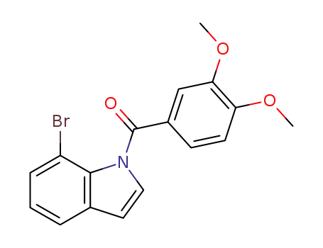 Molecular Structure of 194231-75-9 (1H-Indole, 7-bromo-1-(3,4-dimethoxybenzoyl)-)