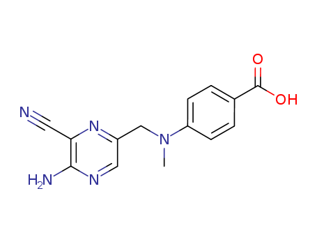4-(N-(2-AMINO-3-CYANO-5-PYRAZINYLMETHYL)-N-METHYLAMINO)BENZOIC ACIDCAS