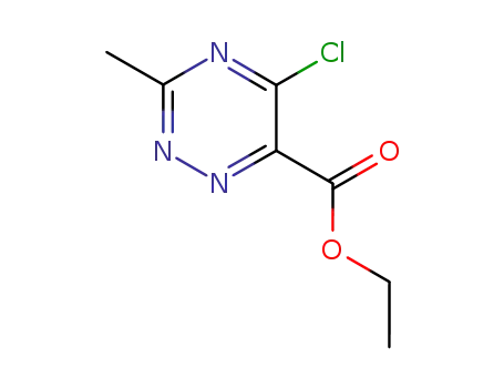 Molecular Structure of 141872-16-4 (ETHYL 5-CHLORO-3-METHYL-1,2,4-TRIAZINE-6-CARBOXYLATE)