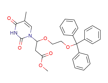 (R,S)-methyl 3-thymin-1-yl-3-<2-(trityloxy)ethoxy>propanoate