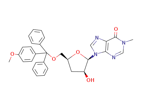 9-(3-deoxy-5-O-(4-methoxytrityl)-β-D-threo-pentofuranosyl)-N<sup>1</sup>-methylhypoxanthine