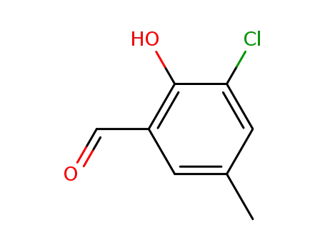 Molecular Structure of 89938-53-4 (3-CHLORO-2-HYDROXY-5-METHYL-BENZALDEHYDE)