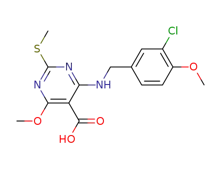 5-Pyrimidinecarboxylic acid,
4-[[(3-chloro-4-methoxyphenyl)methyl]amino]-6-methoxy-2-(methylthio)-