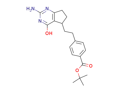 tert-butyl 4-<2-(2-amino-6,7-dihydro-4-oxo-5H-cyclopenta<d>pyrimidin-5-yl)ethyl>benzoate