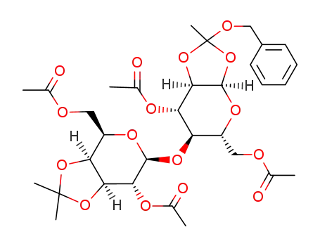 O-(2,6-Di-O-acetyl-3,4-di-O-isopropylidene-β-D-galactopyranosyl)-(1->4)-3,6-di-O-acetyl-1,2-O-(1-benzyloxyethylidene)-α-D-glucopyranose