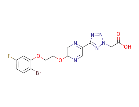 (5-{5-[2-(2-bromo-5-fluorophenoxy)ethoxy]pyrazin-2-yl}-2H-tetrazol-2-yl)acetic acid