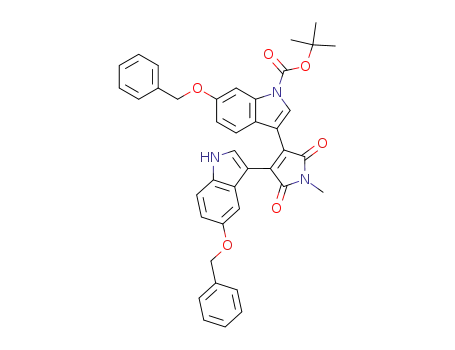 1H-Indole-1-carboxylic acid,
3-[2,5-dihydro-1-methyl-2,5-dioxo-4-[5-(phenylmethoxy)-1H-indol-3-yl]-1
H-pyrrol-3-yl]-6-(phenylmethoxy)-, 1,1-dimethylethyl ester