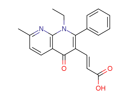 2-Propenoic acid,
3-(1-ethyl-1,4-dihydro-7-methyl-4-oxo-2-phenyl-1,8-naphthyridin-3-yl)-,
(E)-