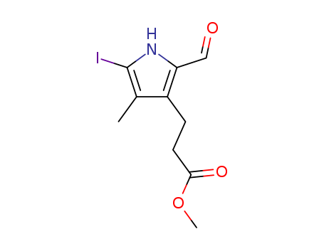 1H-Pyrrole-3-propanoic acid, 2-formyl-5-iodo-4-methyl-, methyl ester