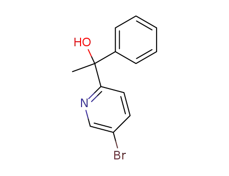 Molecular Structure of 291312-75-9 (1-(5-bromo-[2]pyridyl)-1-phenyl-ethanol)