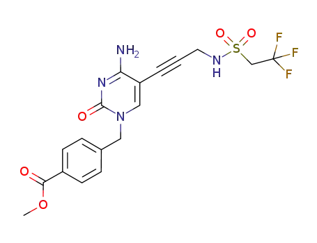 methyl 4-{[4-amino-2-oxo-5-(3-{[(2,2,2-trifluoroethyl)sulfonyl]-amino}prop-1-yn-1-yl)pyrimidin-1(2H)-yl]methyl}benzoate