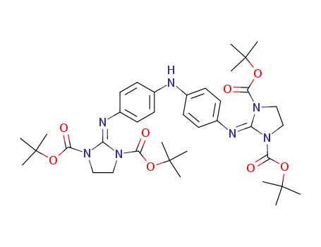 Molecular Structure of 292634-05-0 (4,4'-bis[1,3-di(tert-butoxycarbonyl)-2-imidazolidinylimino]diphenylamine)