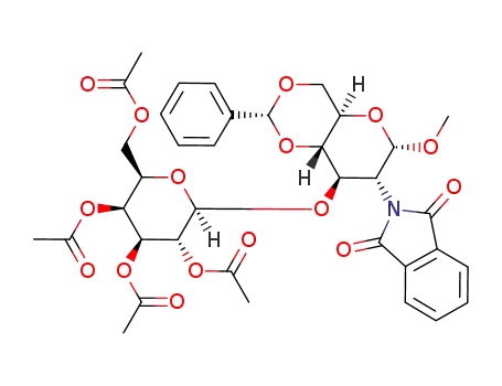 methyl 2,3,4,6-tetra-O-acetyl-β-D-galactopyranosyl-(1->3)-4,6-O-benzylidene-2-deoxy-2-phthalimido-α-D-glucopyranoside