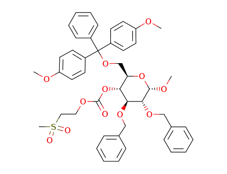 methyl 2,3-di-O-benzyl-6-O-dimethoxytrityl-4-O-methylsulfonylethoxycarbonyl-α-D-glucopyranoside