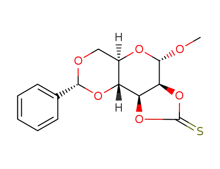 Molecular Structure of 74984-85-3 (methyl-4,6-O-phenylmethylene-2,3-thionocarbonyl-α-D-mannopyranoside)