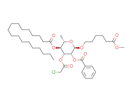 5-(methoxycarbonyl)pentyl 2-O-benzoyl-3-O-chloroacetyl-4-O-stearoyl-α-L-rhamnopyranoside