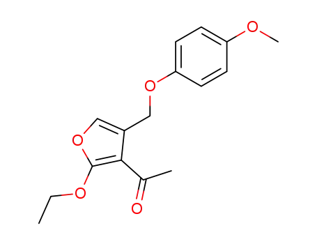 Molecular Structure of 330623-29-5 (3-acetyl-2-ethoxy-4-[(4-methoxyphenoxy)methyl]furan)
