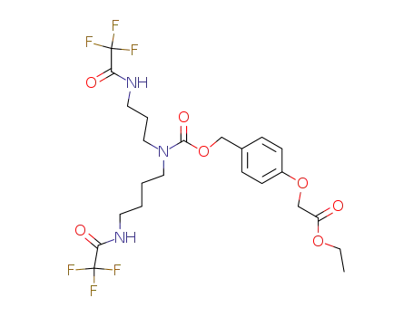 [4-({[4-(2,2,2-Trifluoro-acetylamino)-butyl]-[3-(2,2,2-trifluoro-acetylamino)-propyl]-carbamoyloxy}-methyl)-phenoxy]-acetic acid ethyl ester