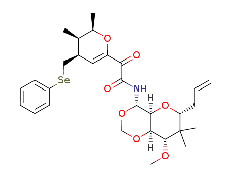 (1S,5S,6S,8S,10R)-5-{[(2R,3R,4R)-2,3-Dimethyl-4-phenylselanylmethyl-3,4-dihydro-2H-pyran-6-yl]oxoethanamido}-9,9-dimethyl-10-methoxy-8-(prop-2-enyl)-2,4,7-trioxabicyclo[4.4.0]decane