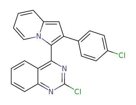 2-chloro-4-[2-(4-chlorophenyl)indolizin-3-yl]quinazoline