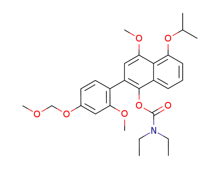 Diethylcarbamic acid 2-[2-methoxy-4-(methoxymethoxy)phenyl]-4-methoxy-5-isopropoxy-1-naphthyl ester