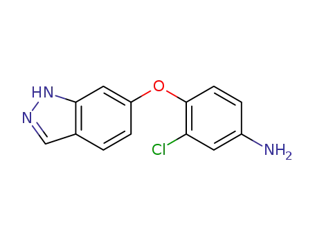 Molecular Structure of 1033809-71-0 (Benzenamine, 3-chloro-4-(1H-indazol-6-yloxy)-)