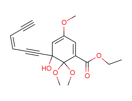 5-((Z)-Hex-3-ene-1,5-diynyl)-5-hydroxy-3,6,6-trimethoxy-cyclohexa-1,3-dienecarboxylic acid ethyl ester