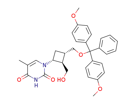 (1'R,2'R,3'S)-1-{2'-hydroxymethyl-3'-[bis(p-methoxyphenyl)phenylmethyloxymethyl]cyclobutyl}-thymine