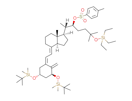 Toluene-4-sulfonic acid (S)-1-((S)-1-{(1R,3aS,7aR)-4-[2-[(3S,5R)-3,5-bis-(tert-butyl-dimethyl-silanyloxy)-2-methylene-cyclohex-(Z)-ylidene]-eth-(E)-ylidene]-7a-methyl-octahydro-inden-1-yl}-ethyl)-4-methyl-4-triethylsilanyloxy-pentyl ester
