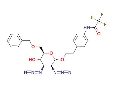 2-(p-trifluoroacetamidophenyl)ethyl 2,3-diazido-6-O-benzyl-2,3-dideoxy-α-D-mannopyranoside