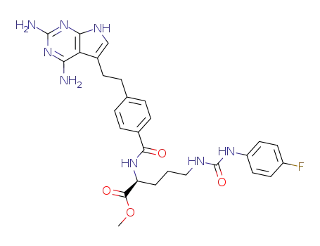 methyl N<sup>α</sup>-[4-[2-(2,4-diamino-7H-pyrrolo[2,3-d]pyrimidin-5-yl)ethyl]benzoyl]-N<sup>δ</sup>-(4-fluorophenylcarbamoyl)-L-ornithinate