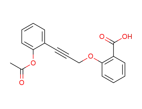 Molecular Structure of 267890-17-5 (2-[3'-(o-Acetoxyphenyl)prop-2'-ynyloxy]benzoic acid)