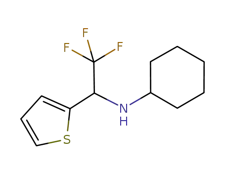 Molecular Structure of 1100245-99-5 (cyclohexyl-(2,2,2-trifluoro-1-(thien-2-yl)ethyl)amine)