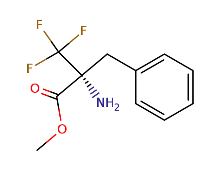 Molecular Structure of 184636-51-9 (D-Phenylalanine, a-(trifluoromethyl)-, methyl ester)