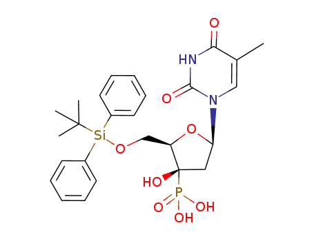 1-(5-O-tert-butyldiphenylsilyl-2-deoxy-3-C-phosphono-β-D-threo-pentofuranosyl)thymine