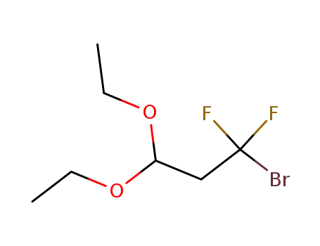 Molecular Structure of 1645-58-5 (3-BROMO-3,5-DIFLUOROPROPANAL DIETHYL ACETAL)