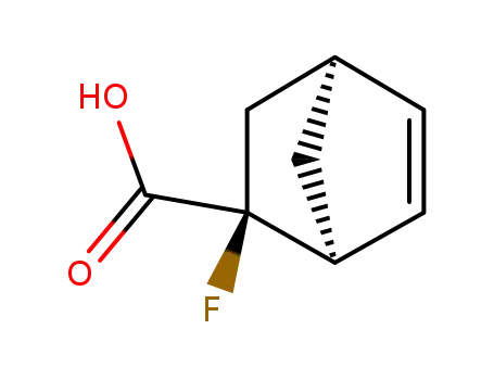 Molecular Structure of 211444-72-3 (Bicyclo[2.2.1]hept-5-ene-2-carboxylic acid, 2-fluoro-, (1R,2R,4R)- (9CI))