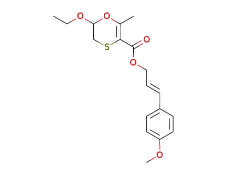 (2E)-3-(4-methoxyphenyl)prop-2-enyl 6-ethoxy-5,6-dihydro-2-methyl-1,4-oxathiin-3-carboxylate